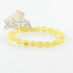 Raw amber matt bracelet